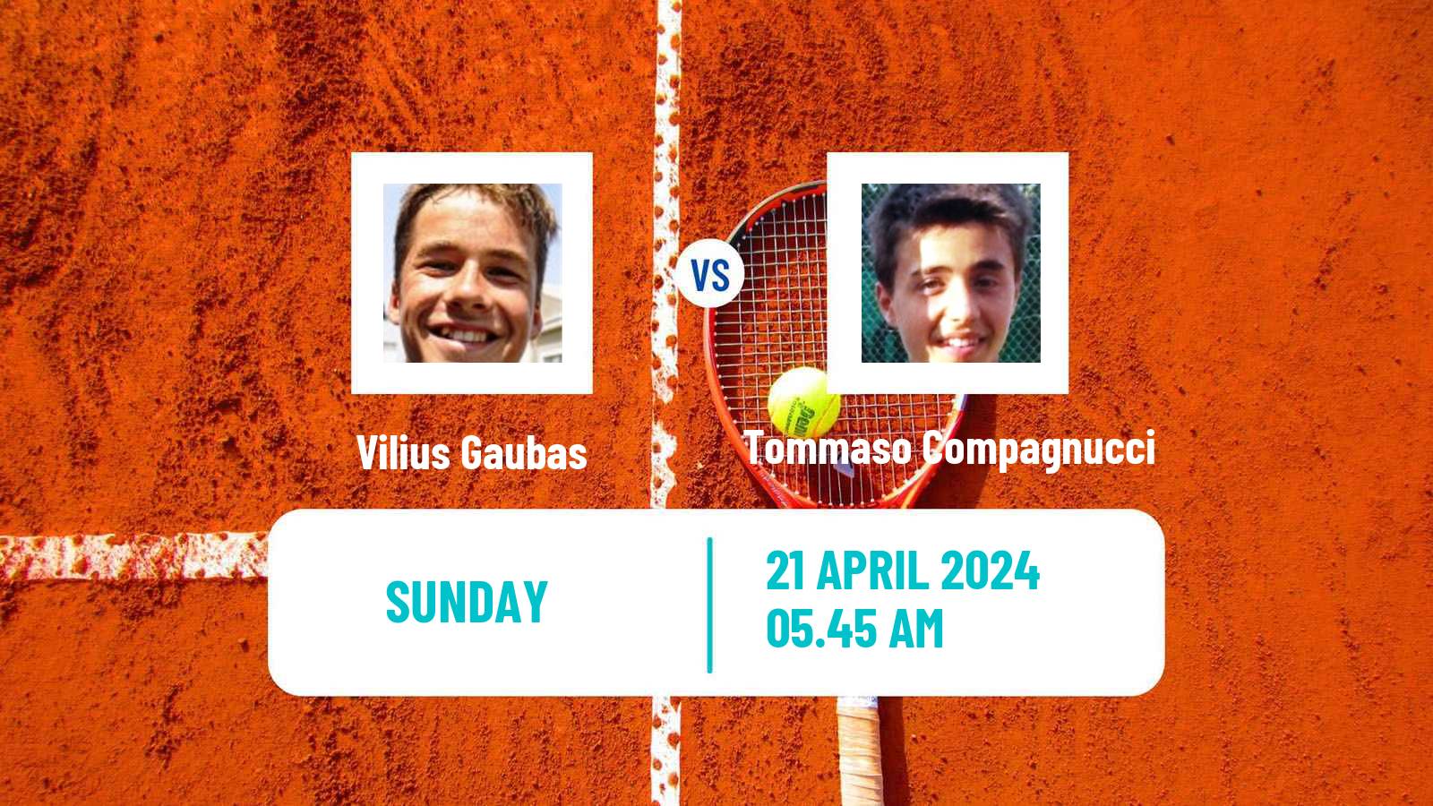 Tennis Rome Challenger Men Vilius Gaubas - Tommaso Compagnucci
