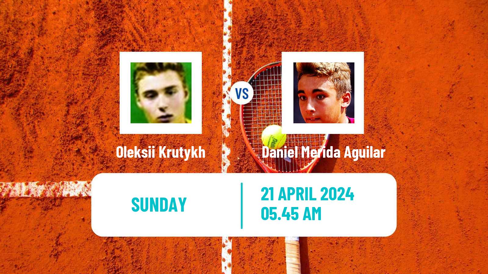 Tennis Rome Challenger Men Oleksii Krutykh - Daniel Merida Aguilar