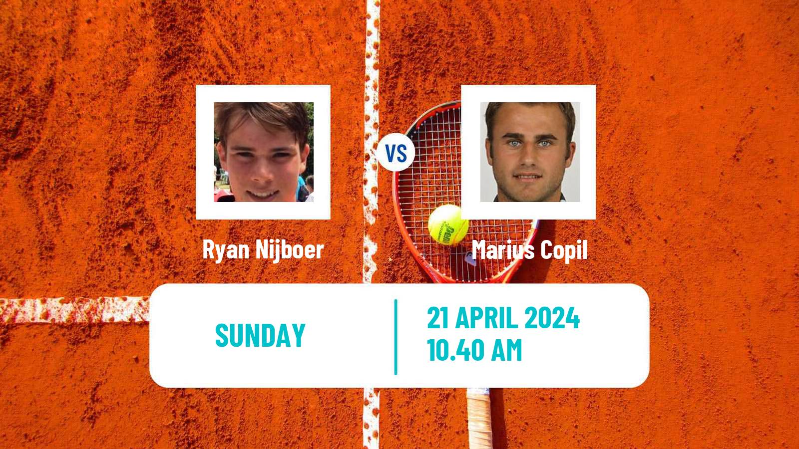 Tennis Rome Challenger Men Ryan Nijboer - Marius Copil