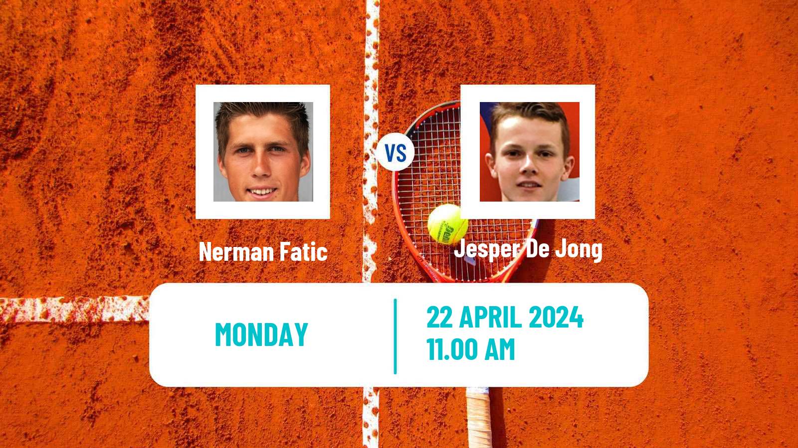 Tennis Rome Challenger Men Nerman Fatic - Jesper De Jong