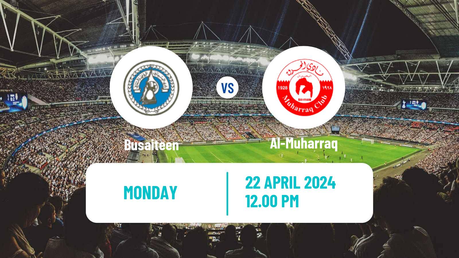 Soccer Bahraini Premier League Busaiteen - Al-Muharraq