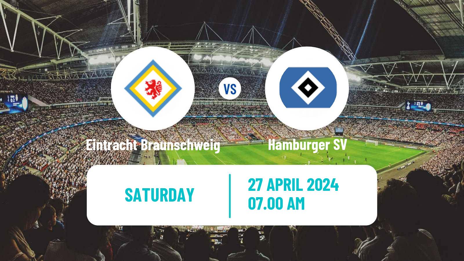 Soccer German 2 Bundesliga Eintracht Braunschweig - Hamburger SV