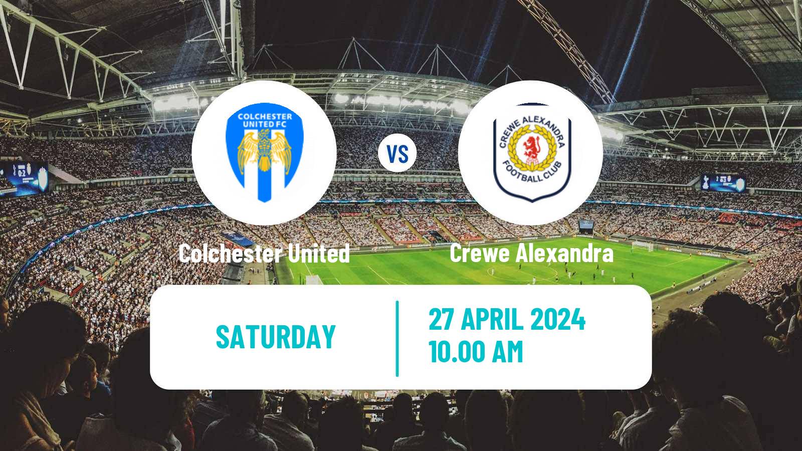 Soccer English League Two Colchester United - Crewe Alexandra