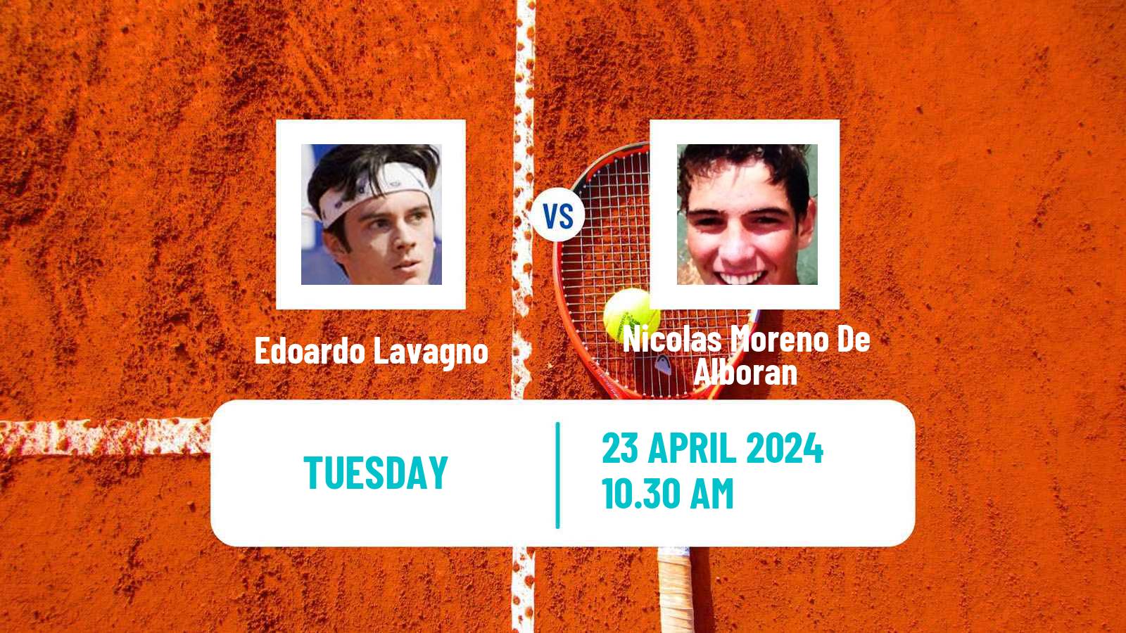 Tennis Rome Challenger Men Edoardo Lavagno - Nicolas Moreno De Alboran
