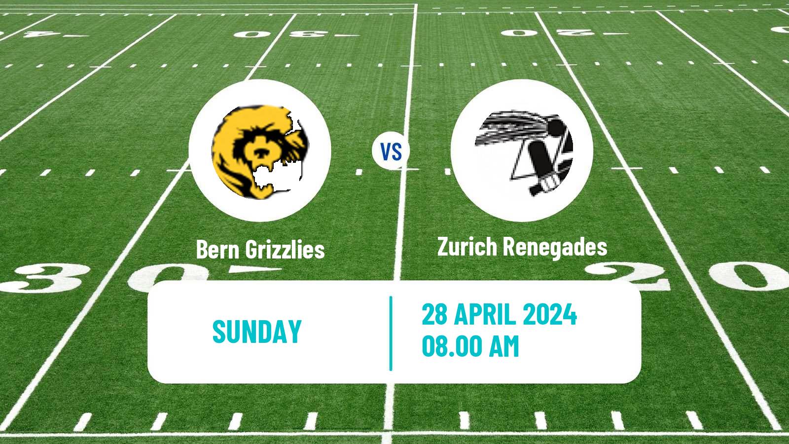 American football Swiss NLA American Football Bern Grizzlies - Zurich Renegades