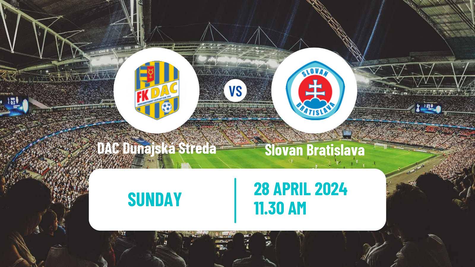 Soccer Slovak Superliga DAC Dunajská Streda - Slovan Bratislava