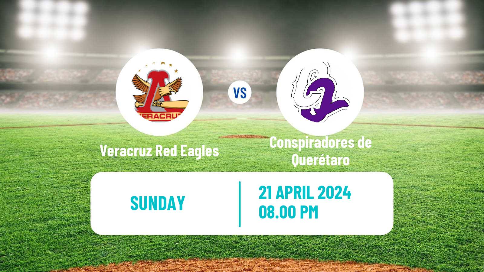 Baseball LMB Veracruz Red Eagles - Conspiradores de Querétaro