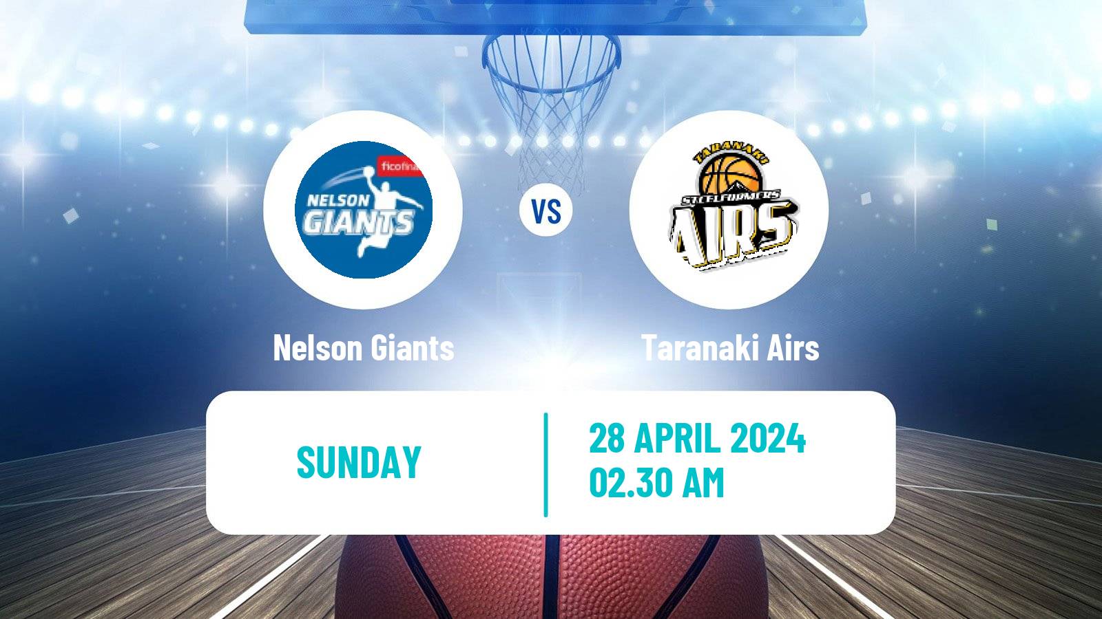 Basketball New Zealand NBL Nelson Giants - Taranaki Airs