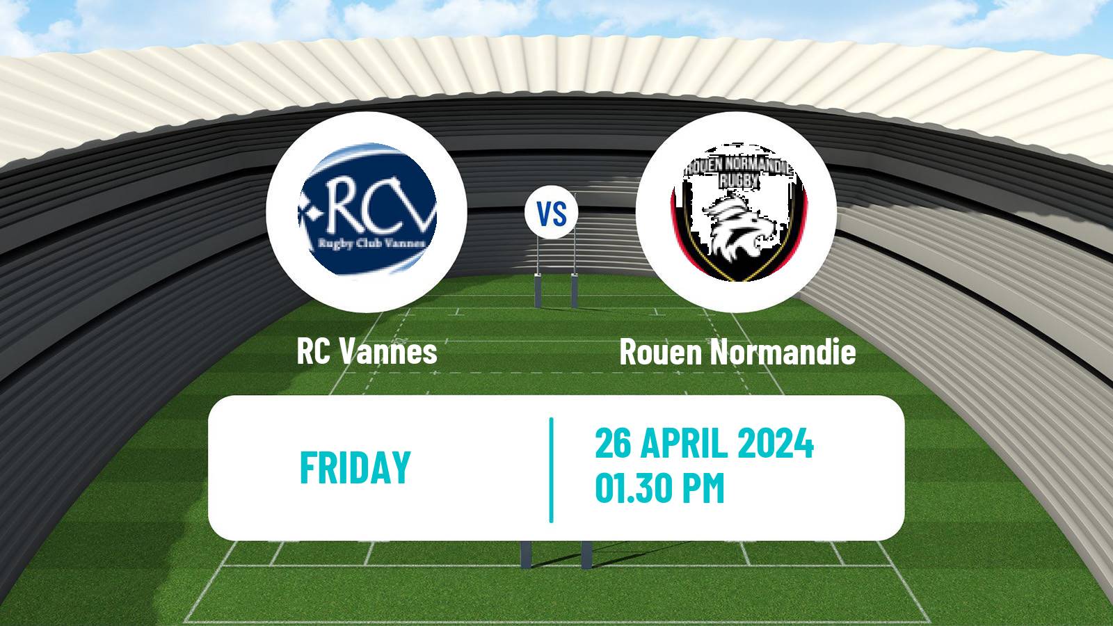 Rugby union French Pro D2 Vannes - Rouen Normandie