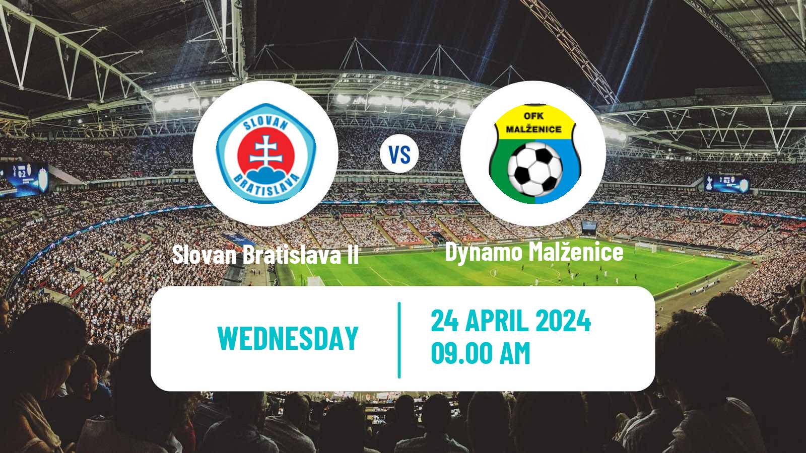 Soccer Slovak 2 Liga Slovan Bratislava II - Dynamo Malženice