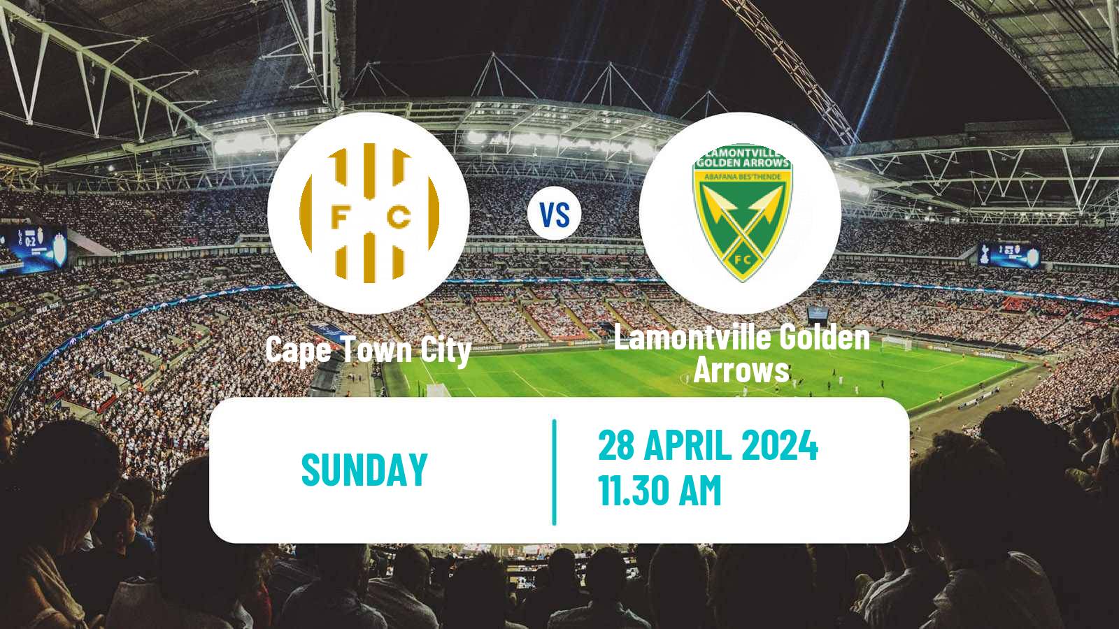 Soccer South African Premier Soccer League Cape Town City - Lamontville Golden Arrows