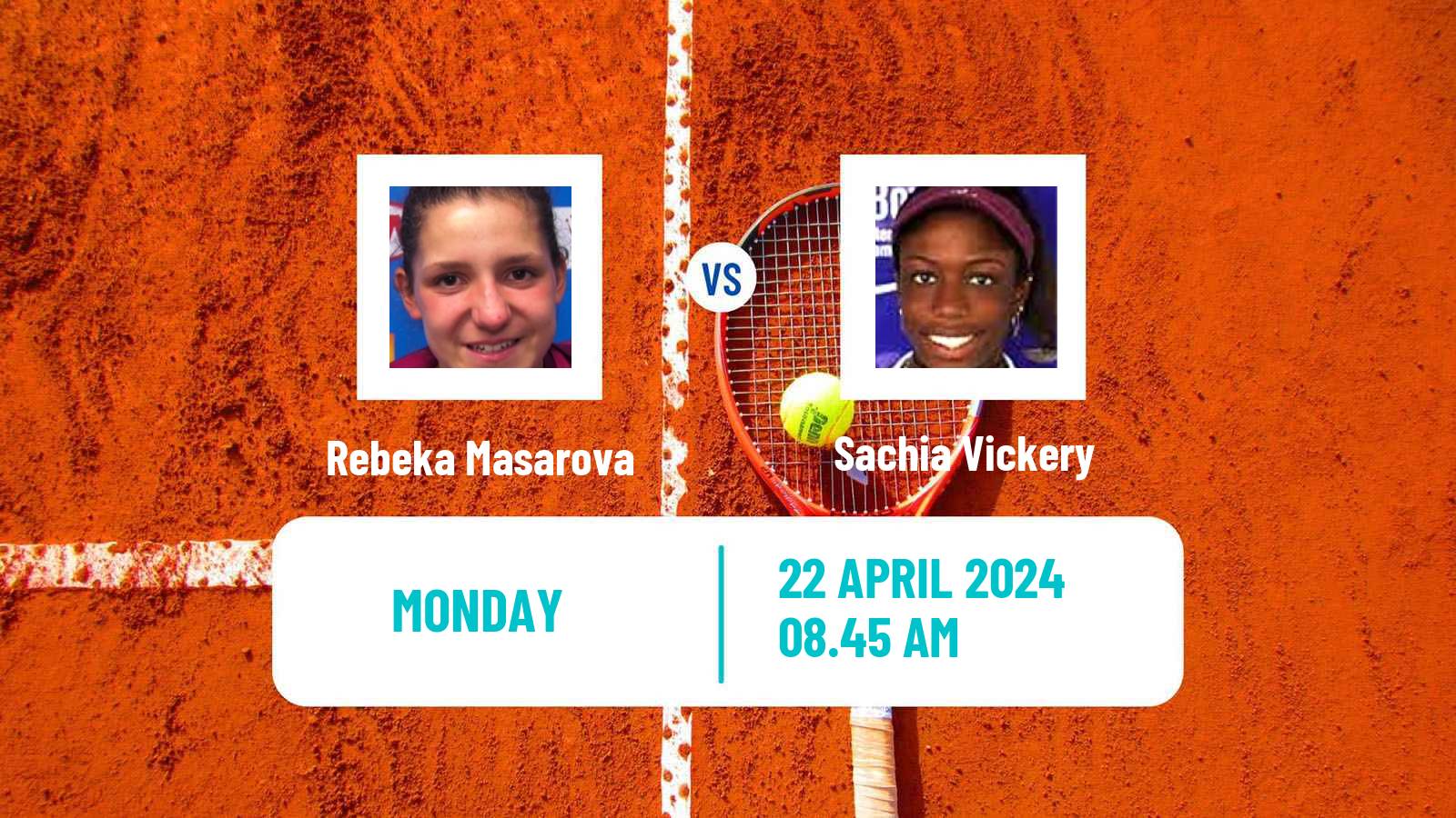 Tennis WTA Madrid Rebeka Masarova - Sachia Vickery