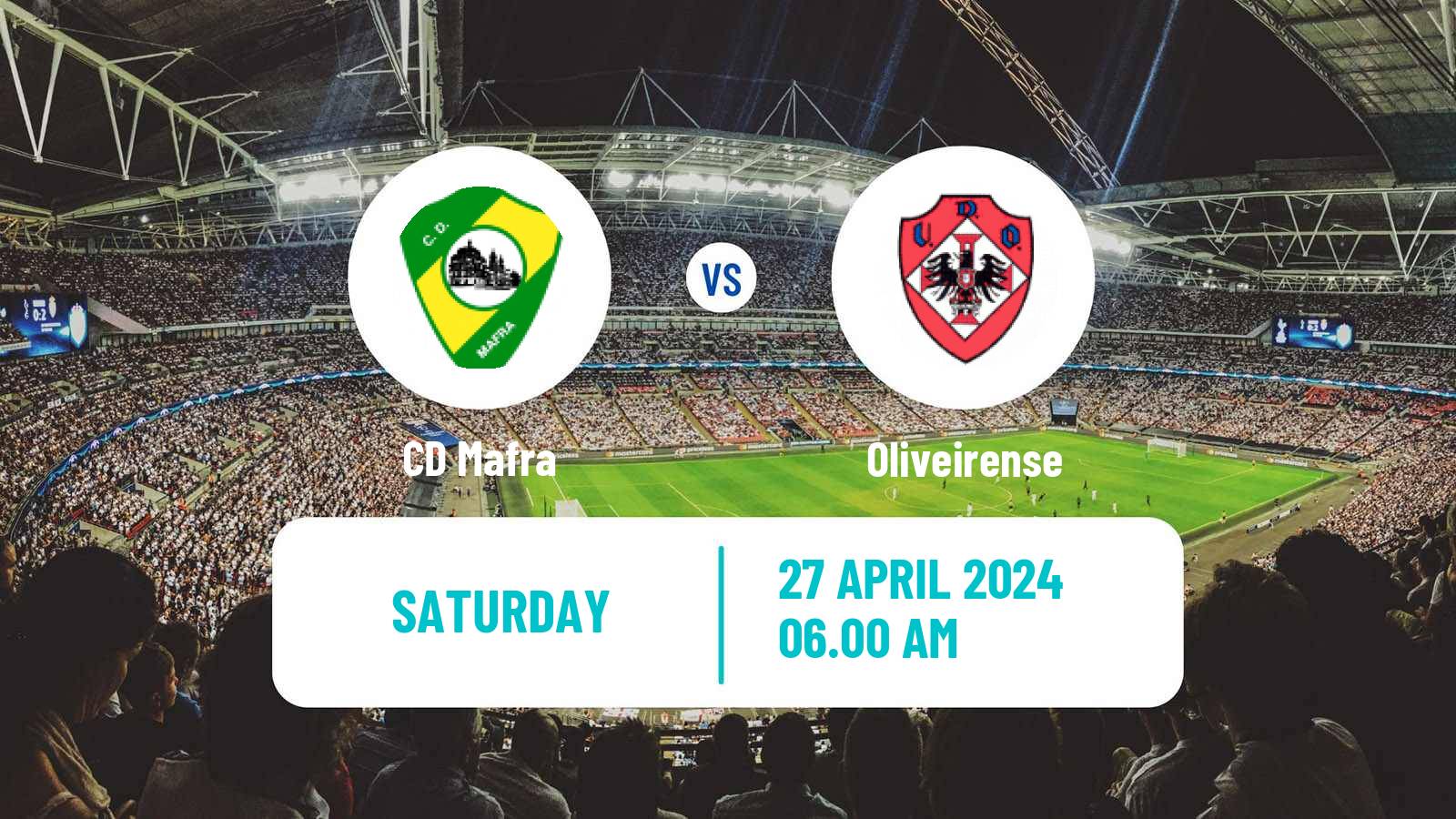 Soccer Portuguese Liga 2 Mafra - Oliveirense