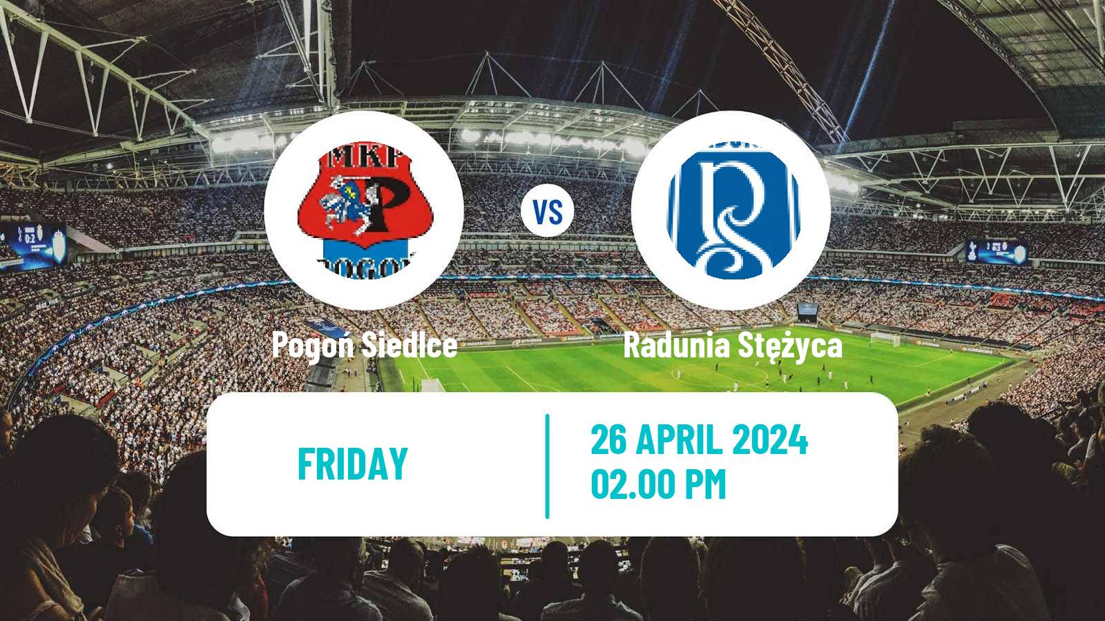 Soccer Polish Division 2 Pogoń Siedlce - Radunia Stężyca