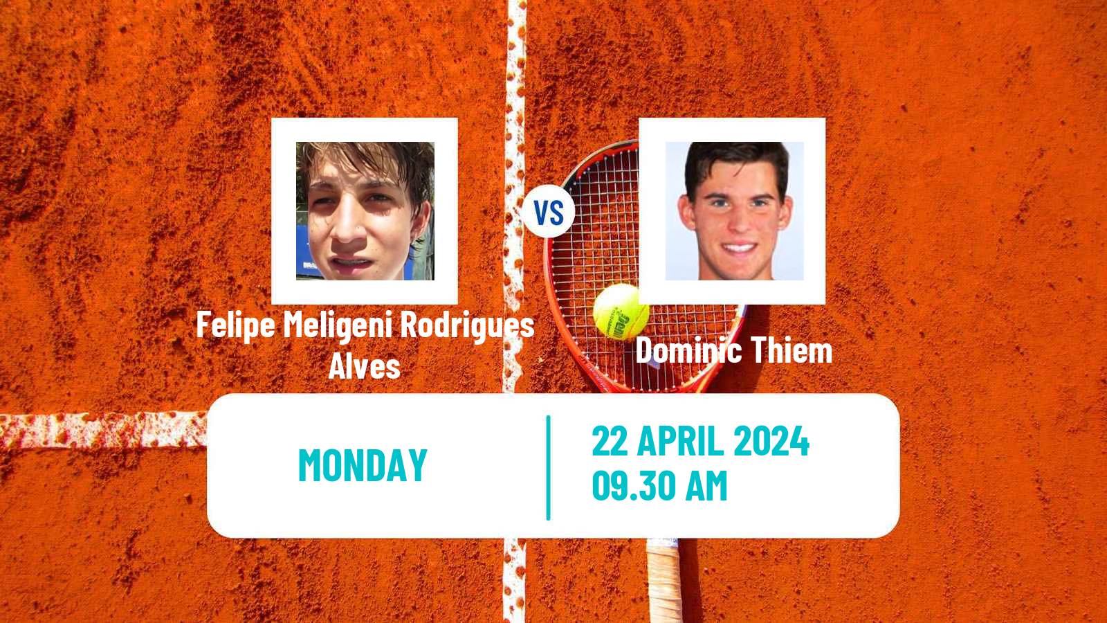 Tennis ATP Madrid Felipe Meligeni Rodrigues Alves - Dominic Thiem