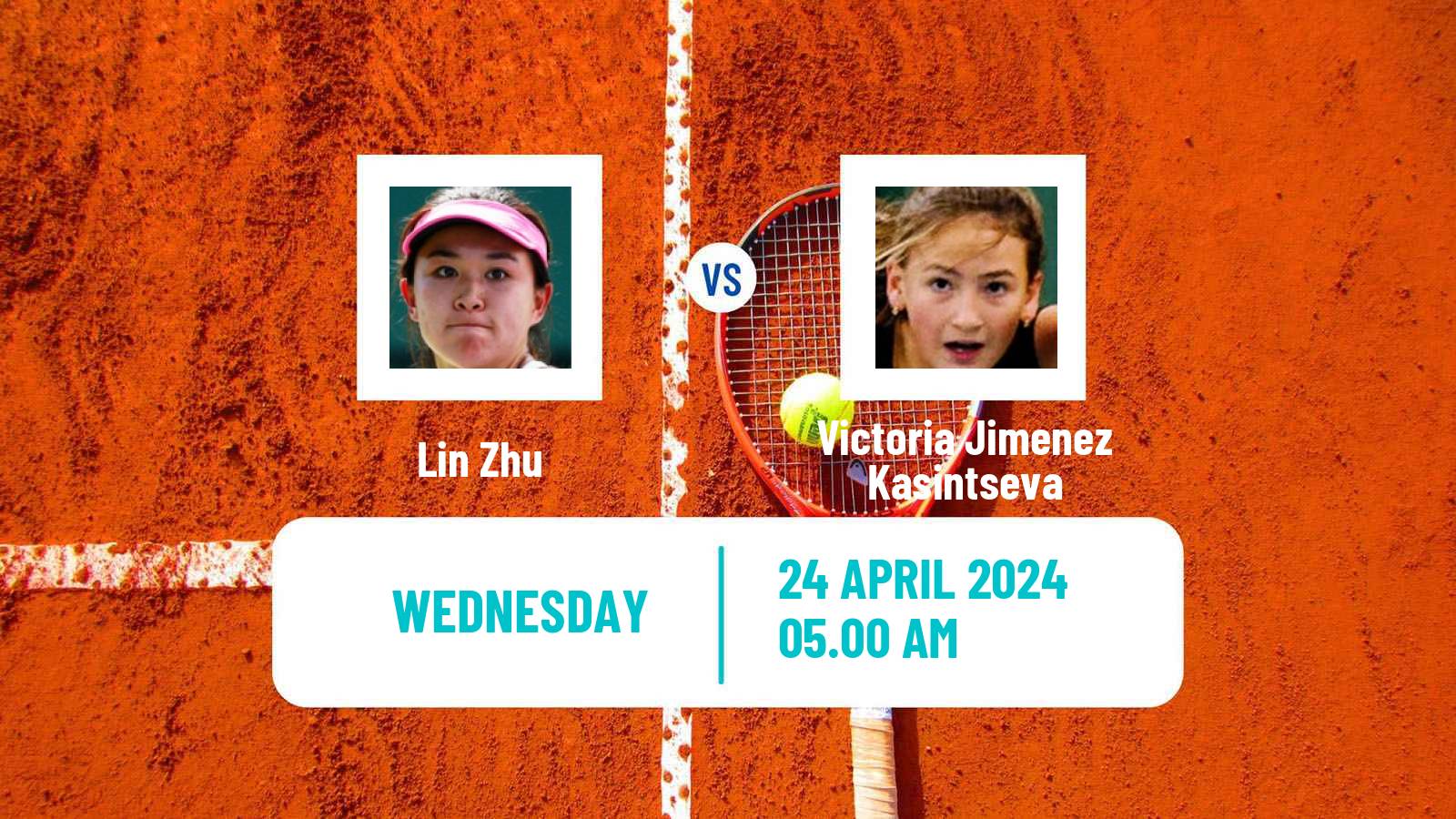 Tennis WTA Madrid Lin Zhu - Victoria Jimenez Kasintseva