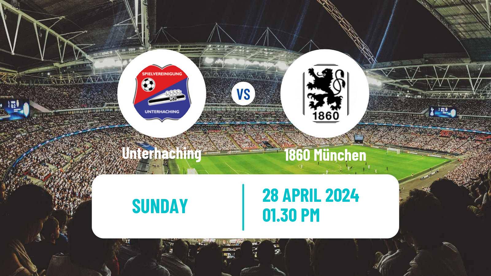 Soccer German 3 Bundesliga Unterhaching - 1860 München