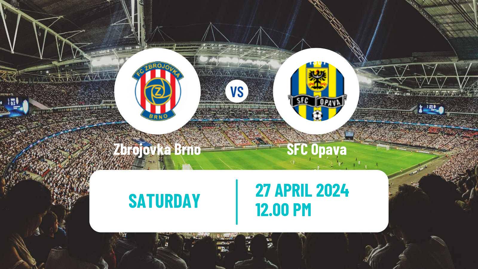 Soccer Czech Division 2 Zbrojovka Brno - Opava