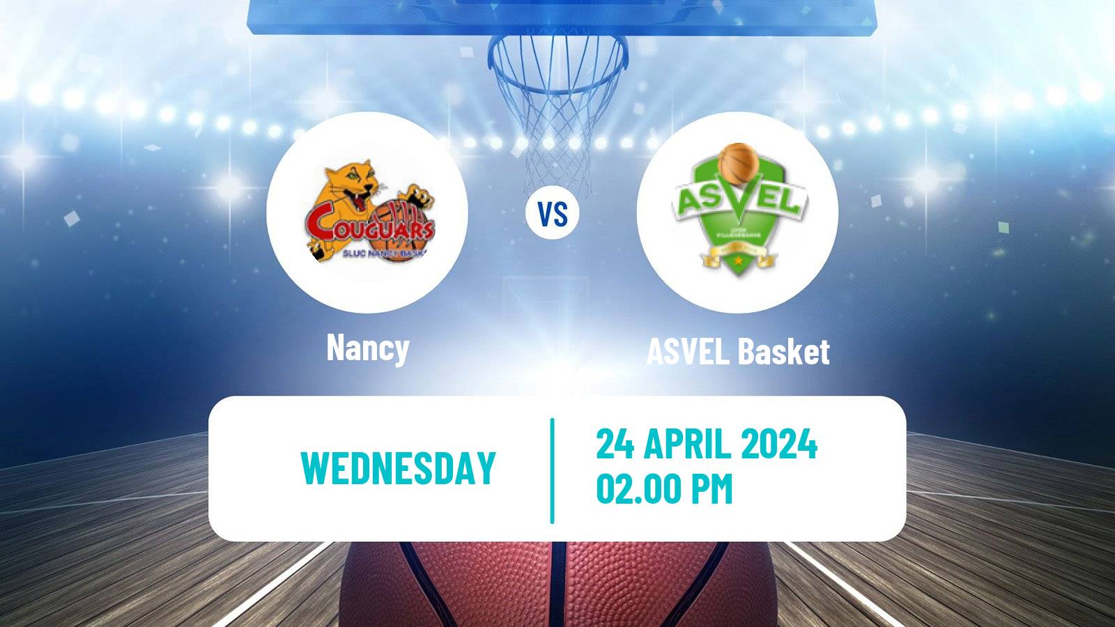 Basketball French LNB Nancy - ASVEL Basket