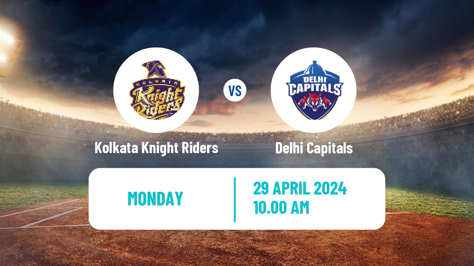 Cricket Indian Premier League Cricket Kolkata Knight Riders - Delhi Capitals