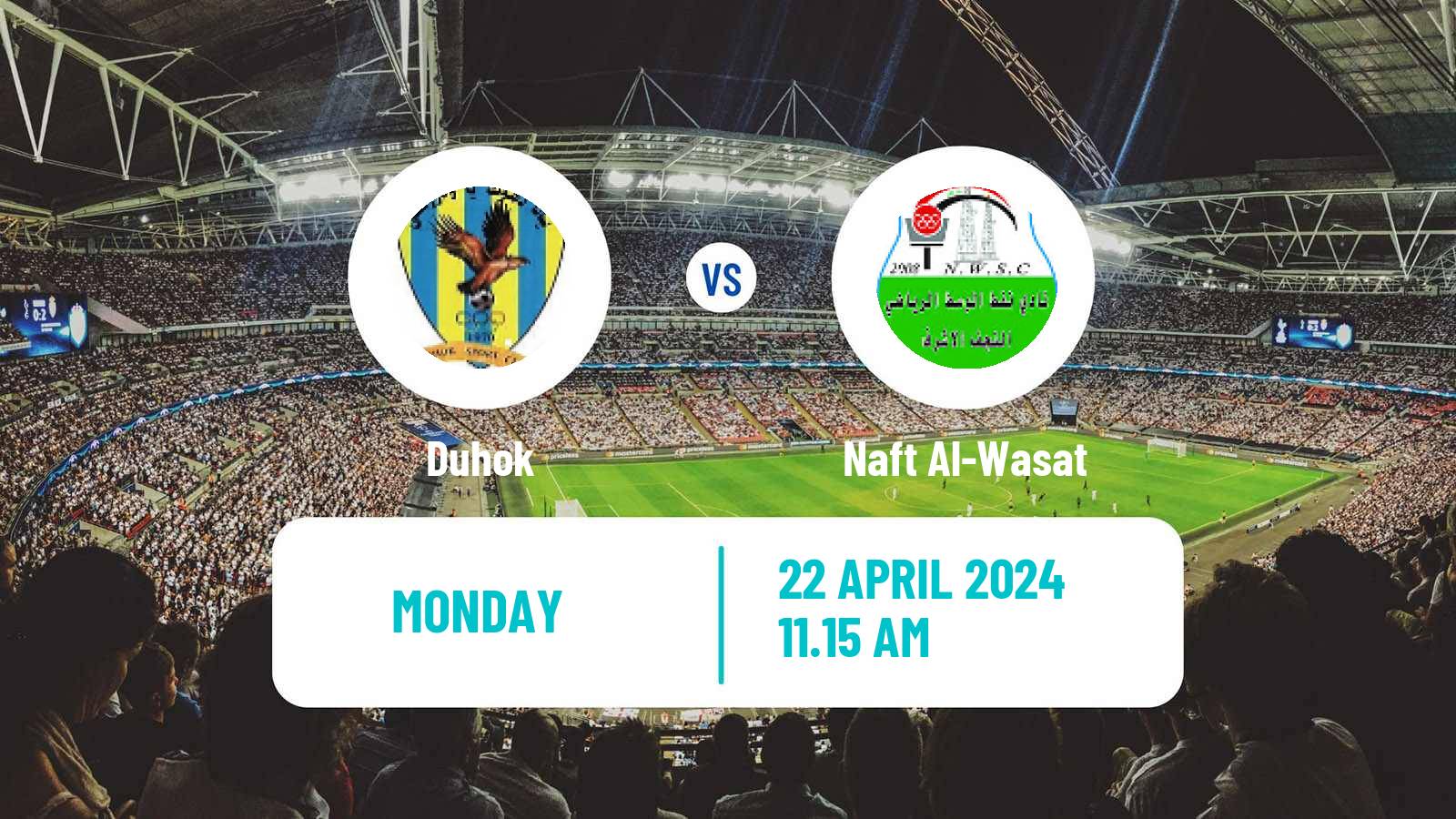 Soccer Iraqi Premier League Duhok - Naft Al-Wasat