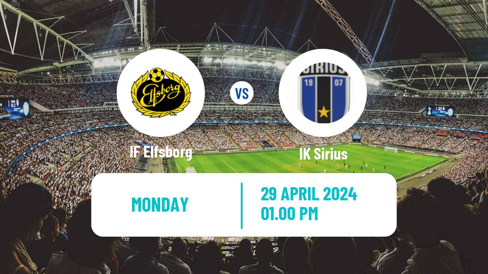 Soccer Swedish Allsvenskan Elfsborg - Sirius