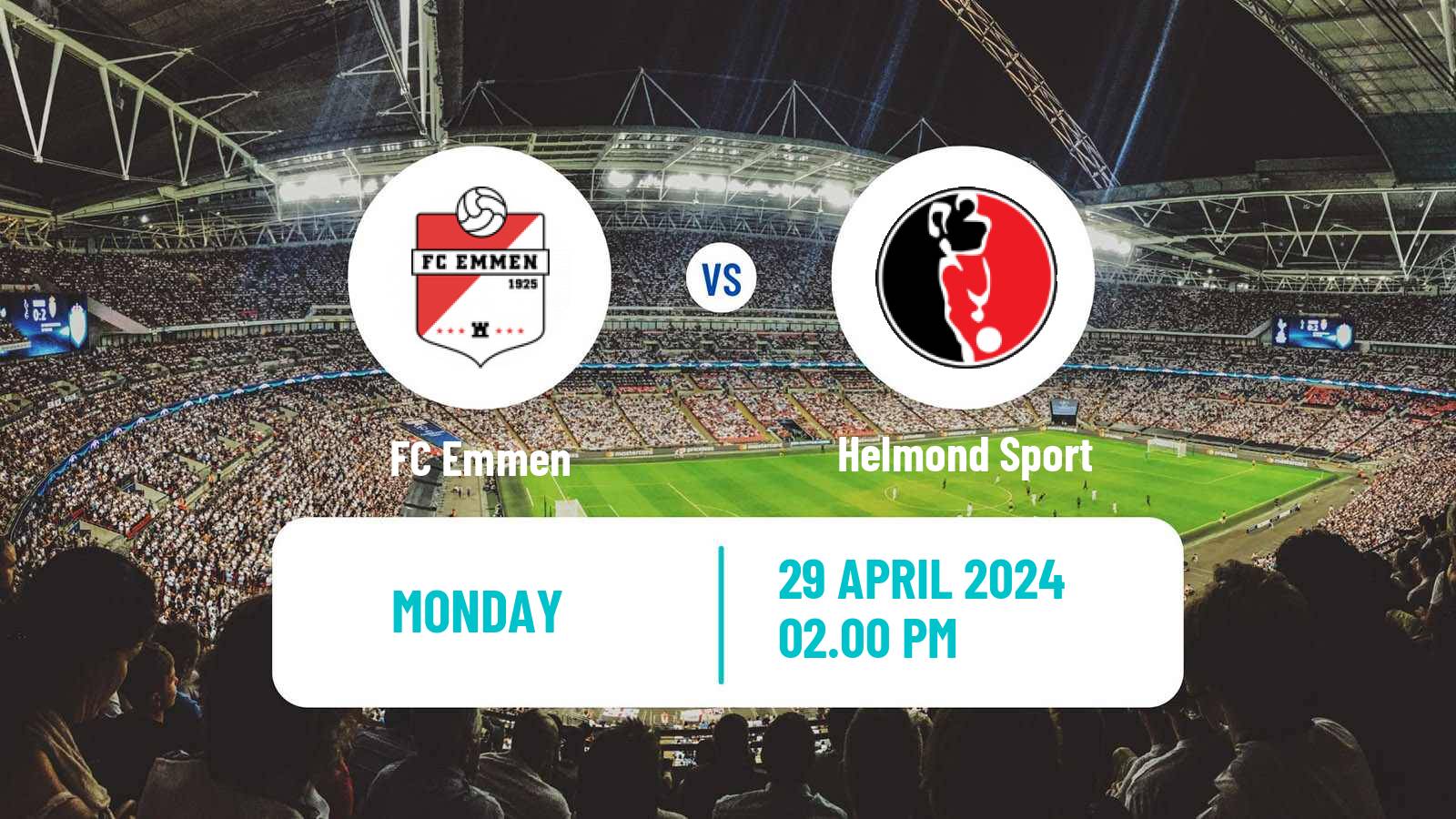 Soccer Dutch Eerste Divisie Emmen - Helmond Sport