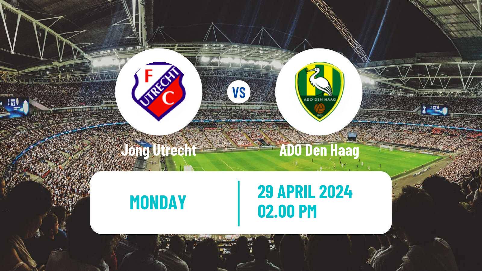 Soccer Dutch Eerste Divisie Jong Utrecht - ADO Den Haag