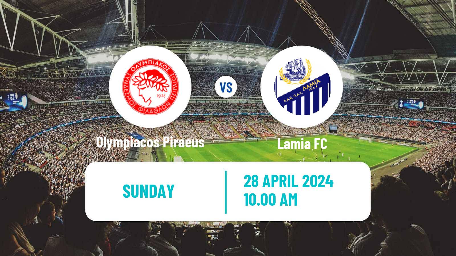Soccer Greek Super League Olympiacos Piraeus - Lamia