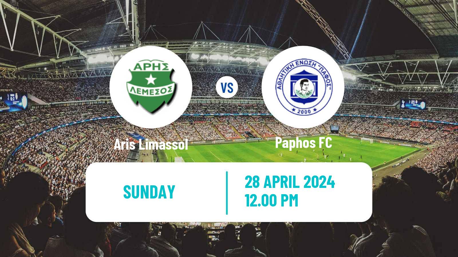 Soccer Cypriot First Division Aris Limassol - Paphos