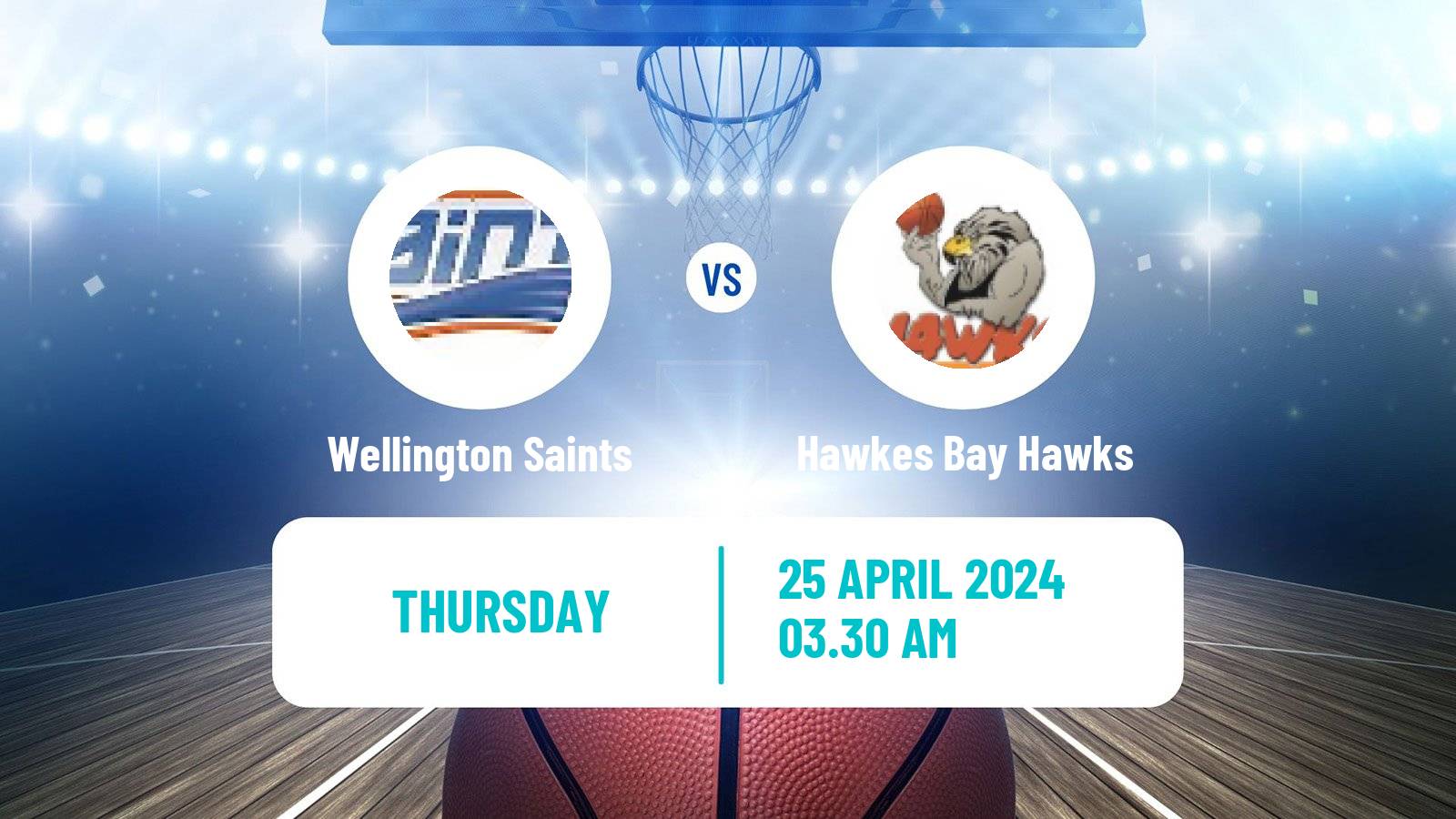 Basketball New Zealand NBL Wellington Saints - Hawkes Bay Hawks