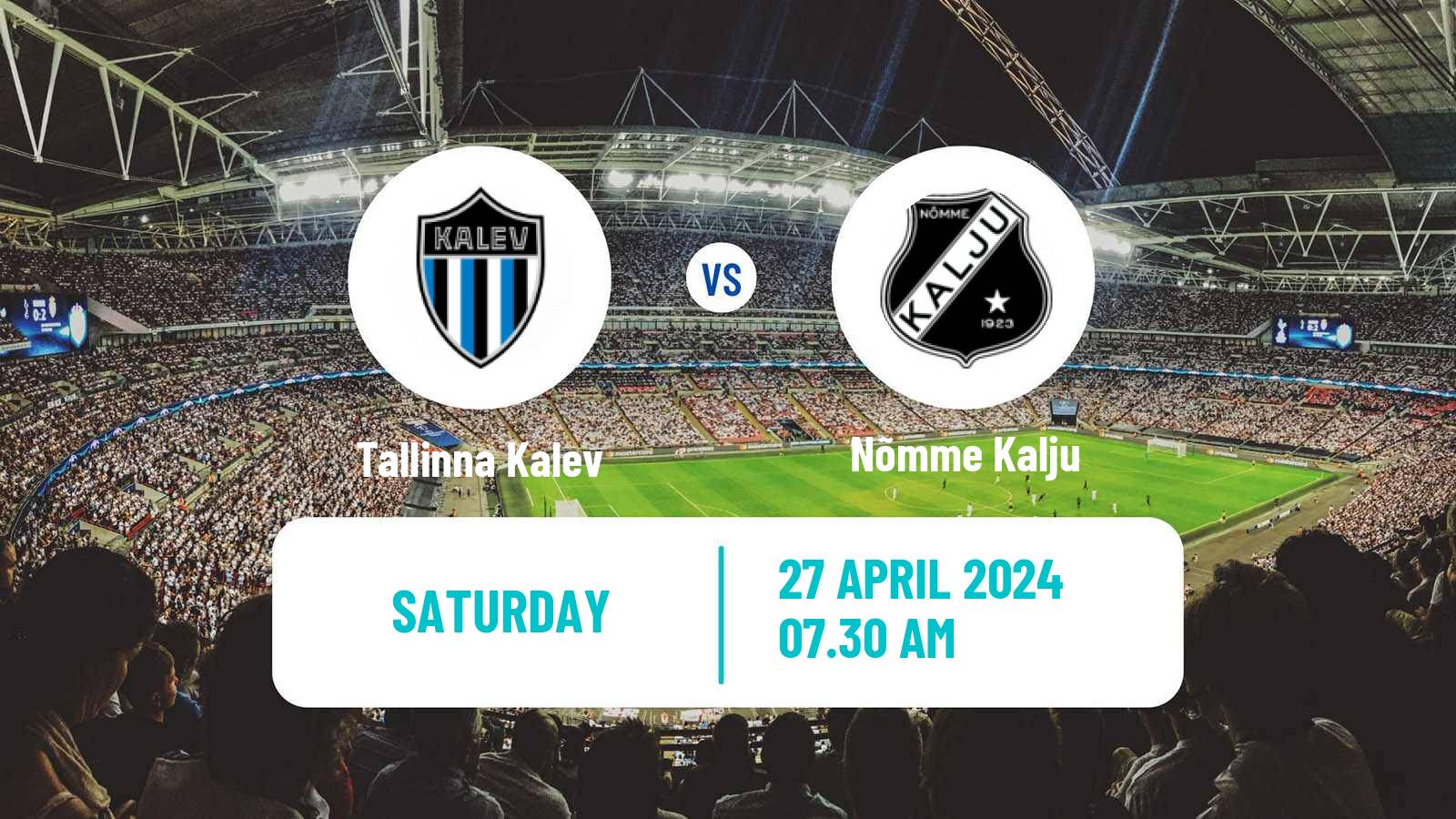Soccer Estonian Meistriliiga Tallinna Kalev - Nõmme Kalju