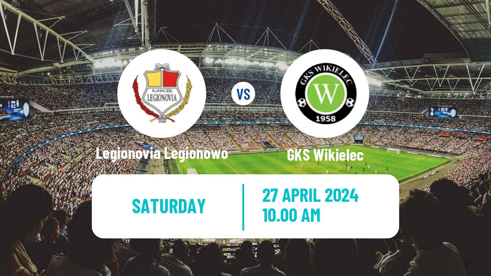 Soccer Polish Division 3 - Group I Legionovia Legionowo - Wikielec
