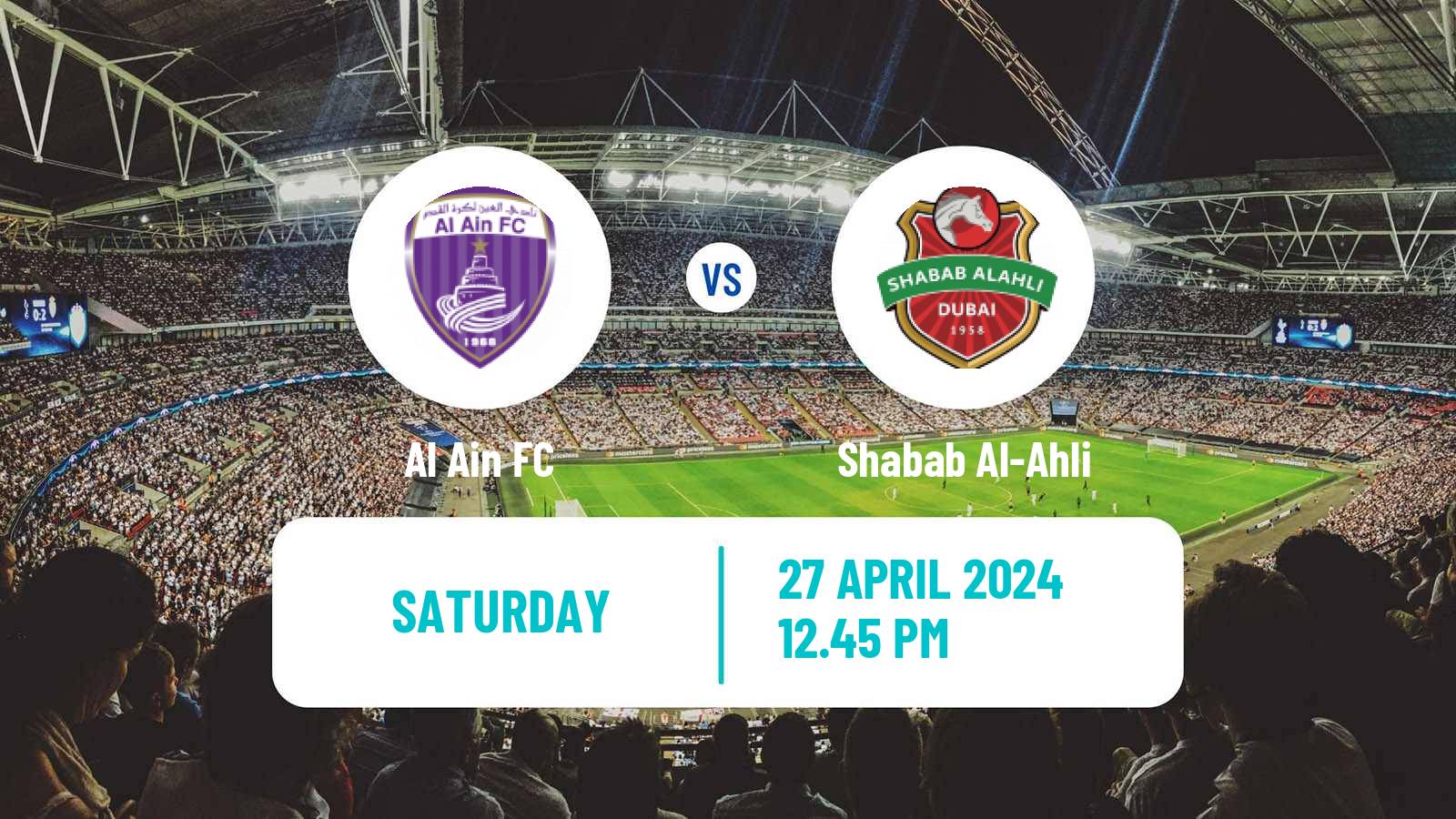 Soccer UAE Football League Al Ain - Shabab Al-Ahli