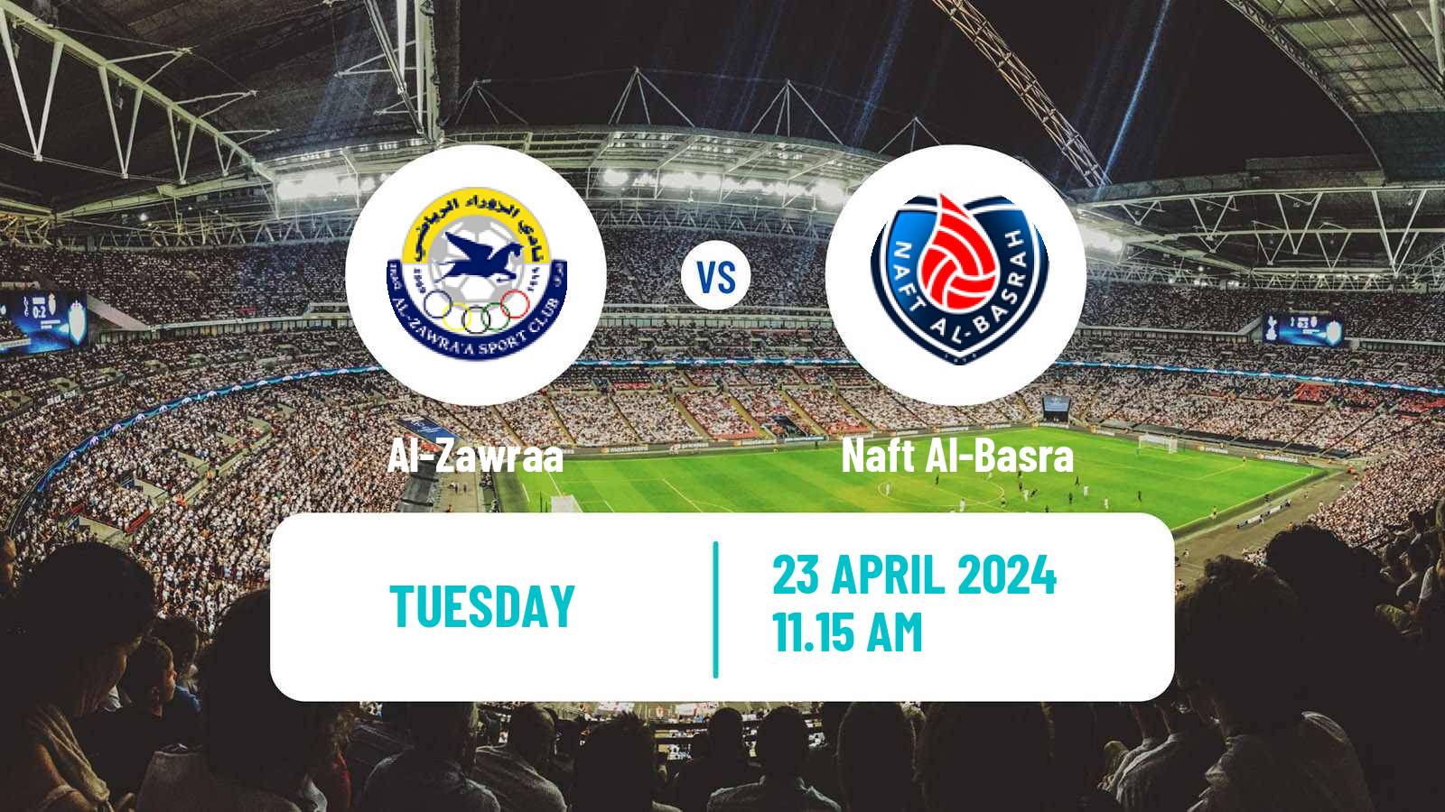 Soccer Iraqi Premier League Al-Zawraa - Naft Al-Basra