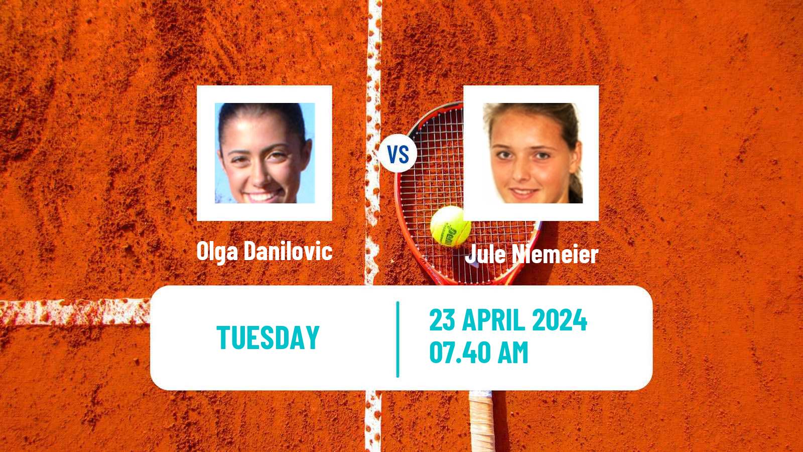 Tennis WTA Madrid Olga Danilovic - Jule Niemeier