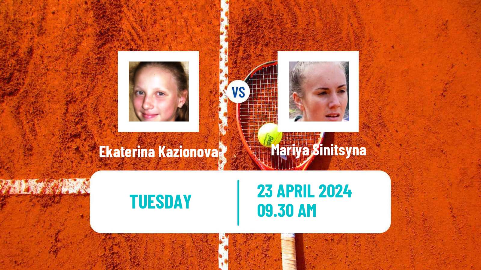 Tennis ITF W15 Shymkent 2 Women 2024 Ekaterina Kazionova - Mariya Sinitsyna