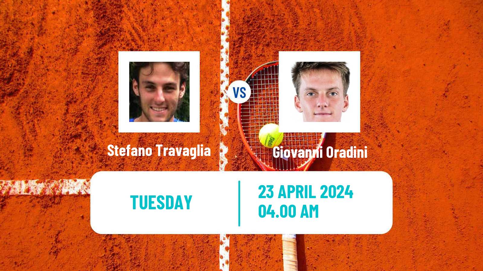 Tennis Rome Challenger Men Stefano Travaglia - Giovanni Oradini