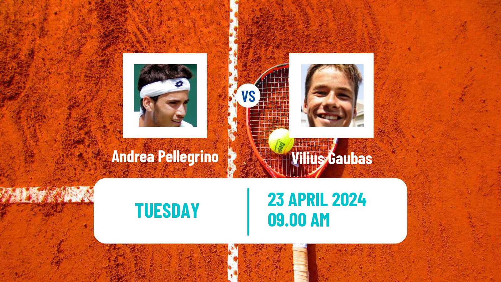 Tennis Rome Challenger Men Andrea Pellegrino - Vilius Gaubas