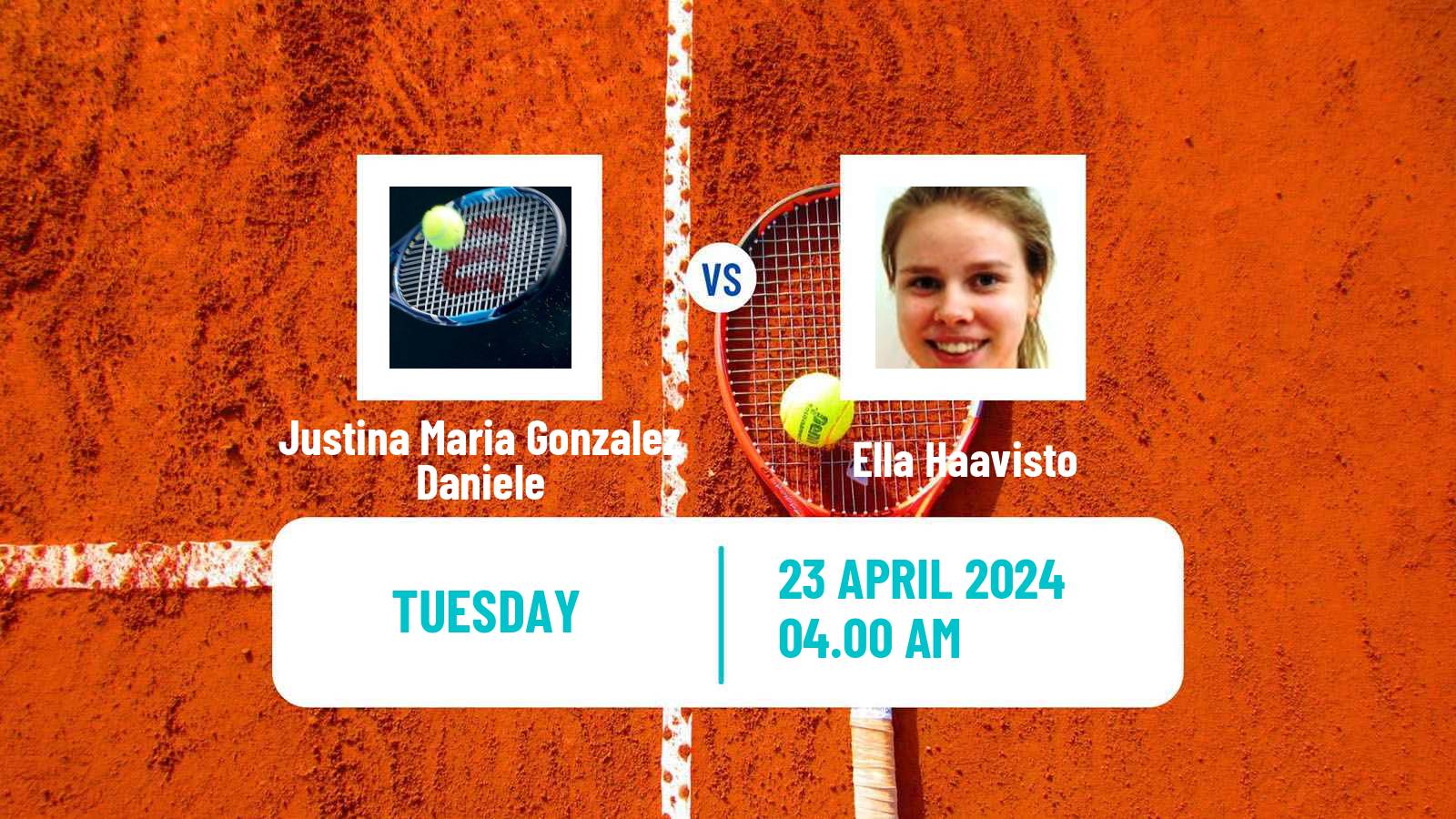 Tennis ITF W15 Antalya 11 Women 2024 Justina Maria Gonzalez Daniele - Ella Haavisto