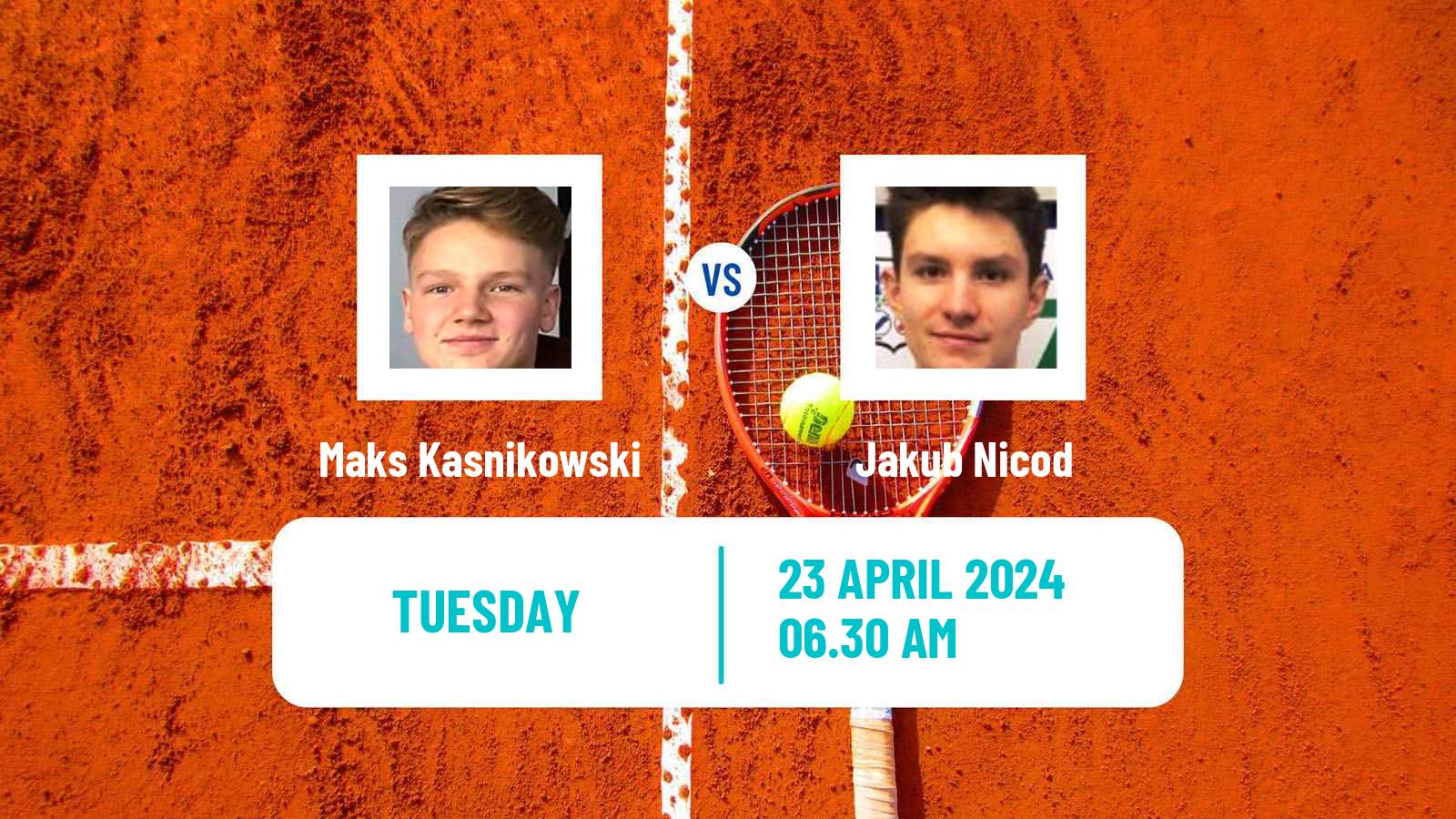 Tennis Ostrava Challenger Men Maks Kasnikowski - Jakub Nicod