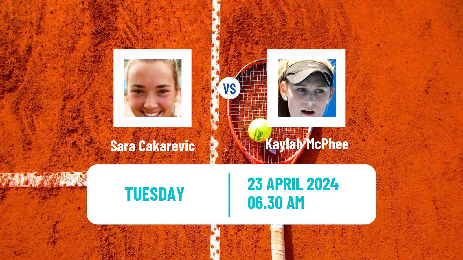 Tennis ITF W35 Hammamet 6 Women Sara Cakarevic - Kaylah McPhee