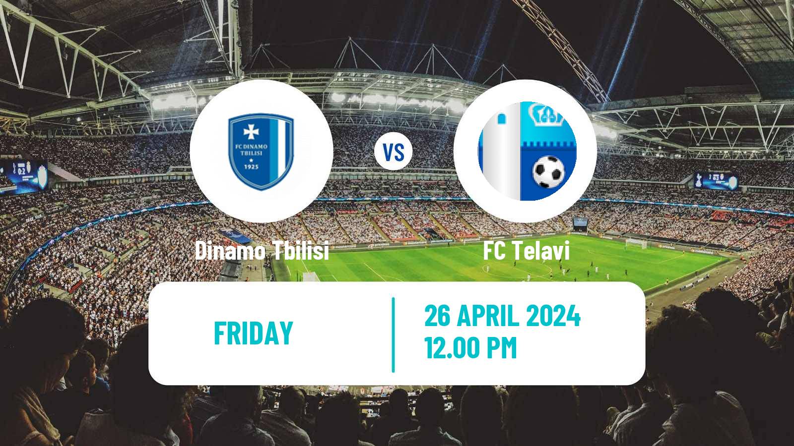Soccer Georgian Erovnuli Liga Dinamo Tbilisi - Telavi