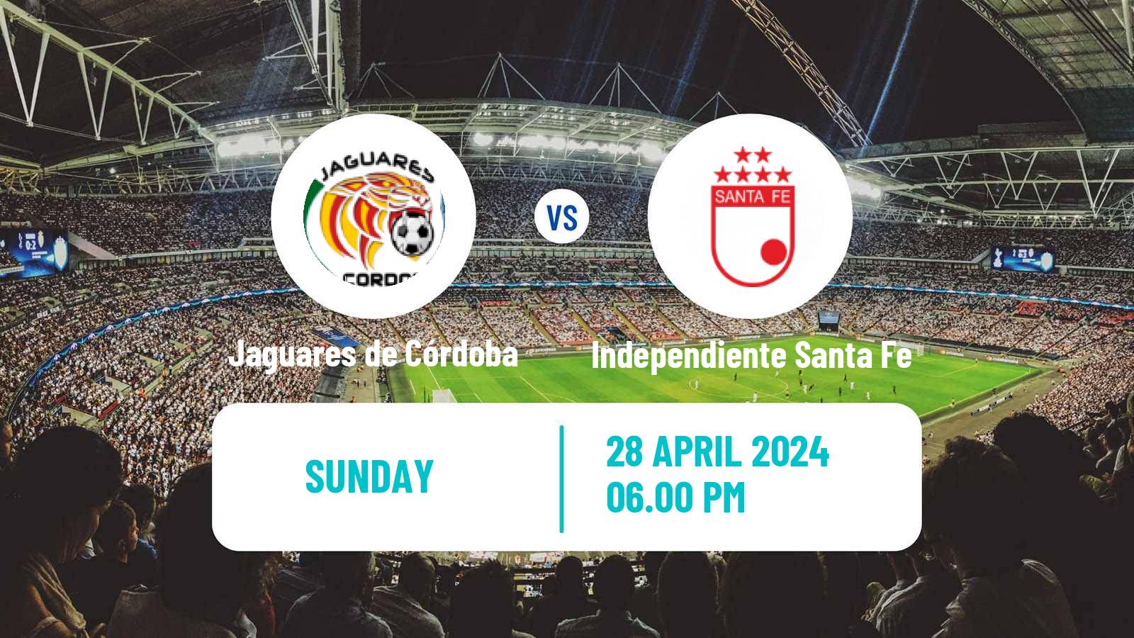 Soccer Colombian Primera A Jaguares de Córdoba - Independiente Santa Fe