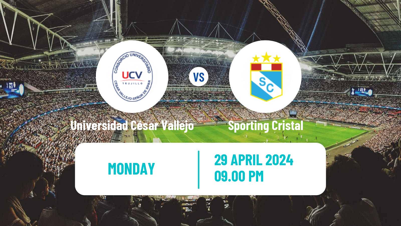 Soccer Peruvian Liga 1 Universidad César Vallejo - Sporting Cristal