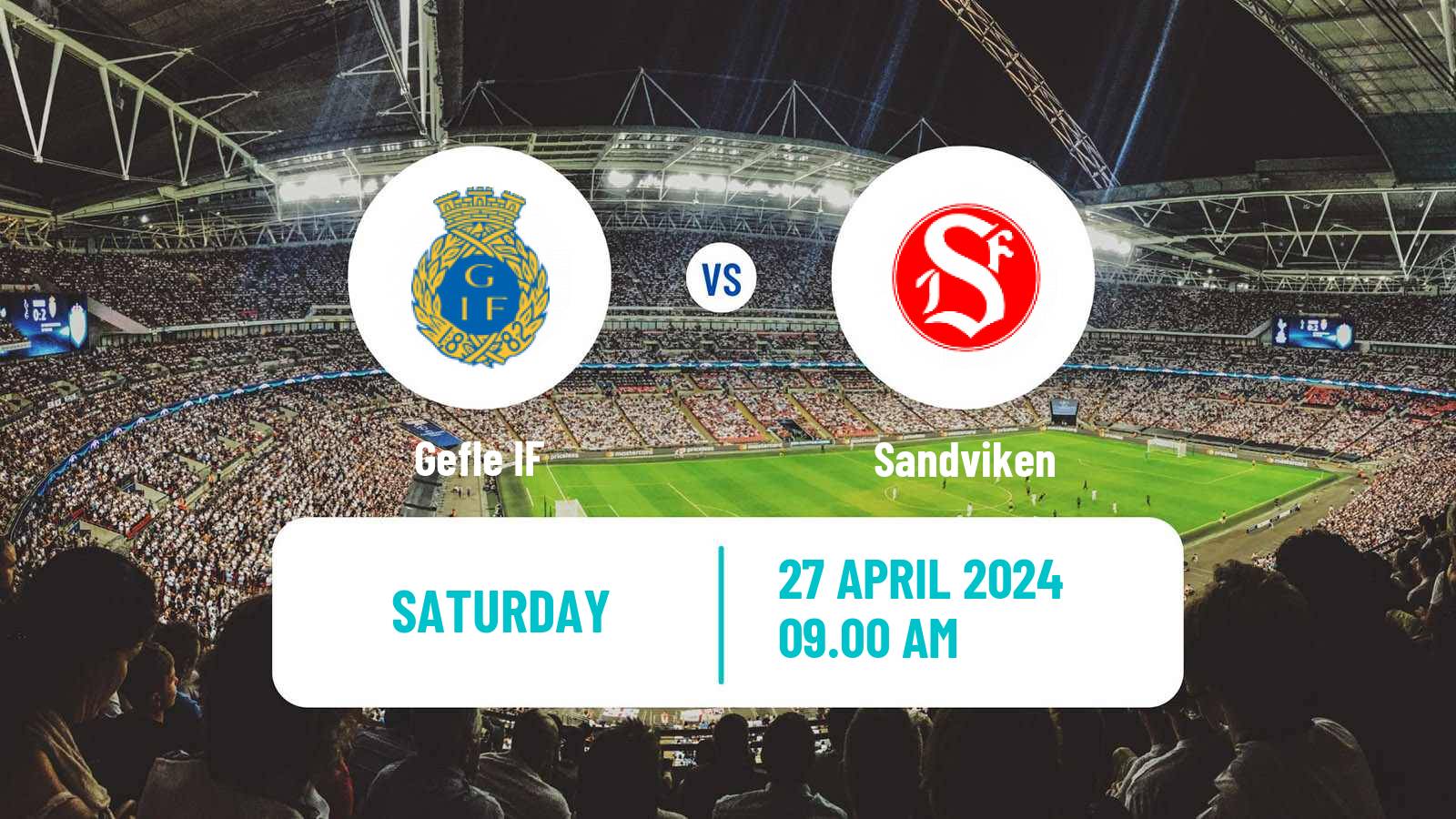 Soccer Swedish Superettan Gefle - Sandviken