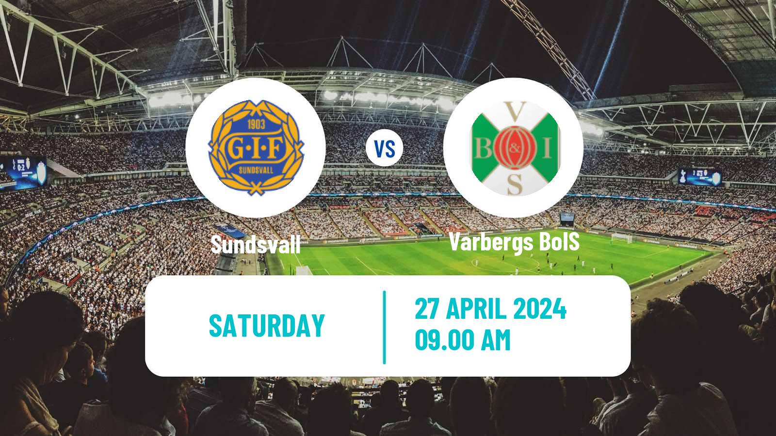 Soccer Swedish Superettan Sundsvall - Varbergs BoIS