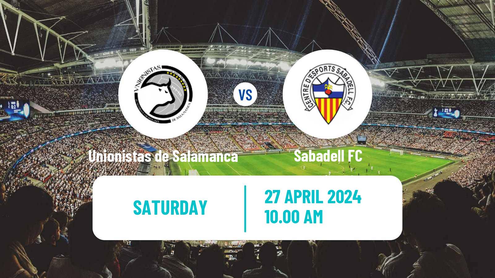 Soccer Spanish Primera RFEF Group 1 Unionistas de Salamanca - Sabadell
