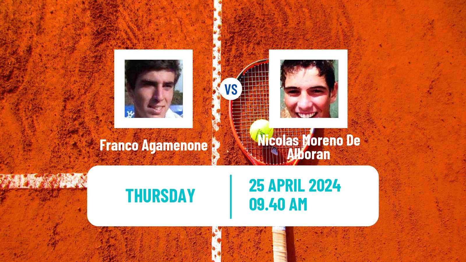 Tennis Rome Challenger Men Franco Agamenone - Nicolas Moreno De Alboran
