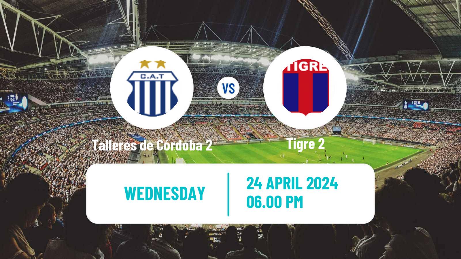 Soccer Argentinian Reserve League Talleres de Córdoba 2 - Tigre 2